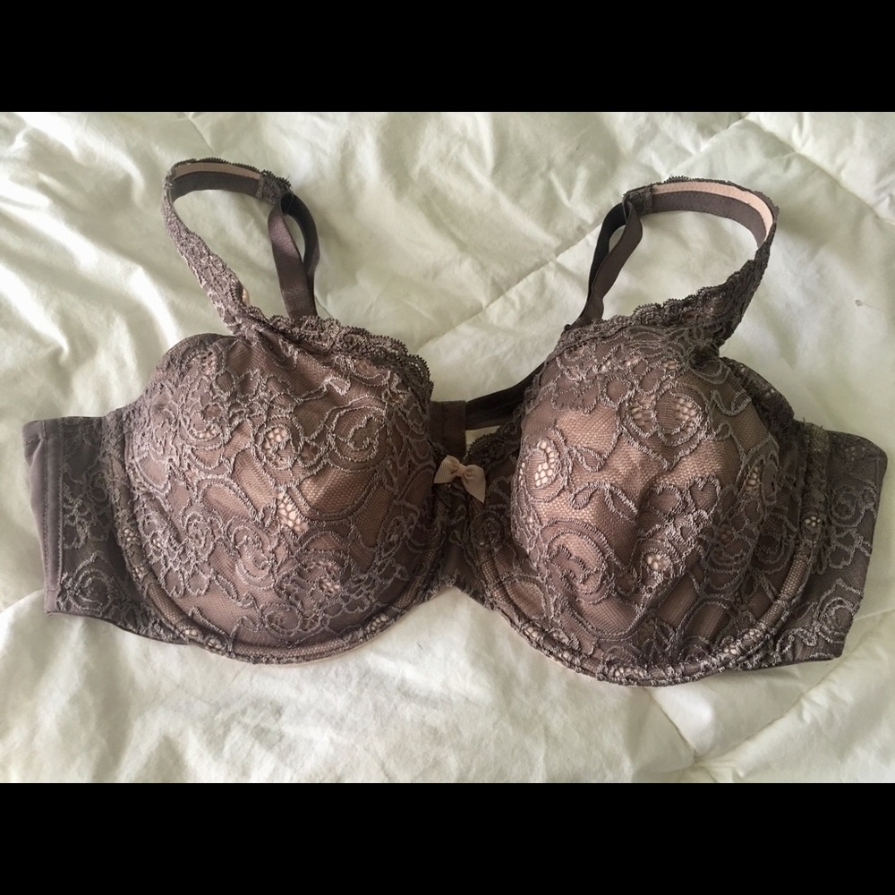 Cacique Sz 42C Taupe Lace Bra